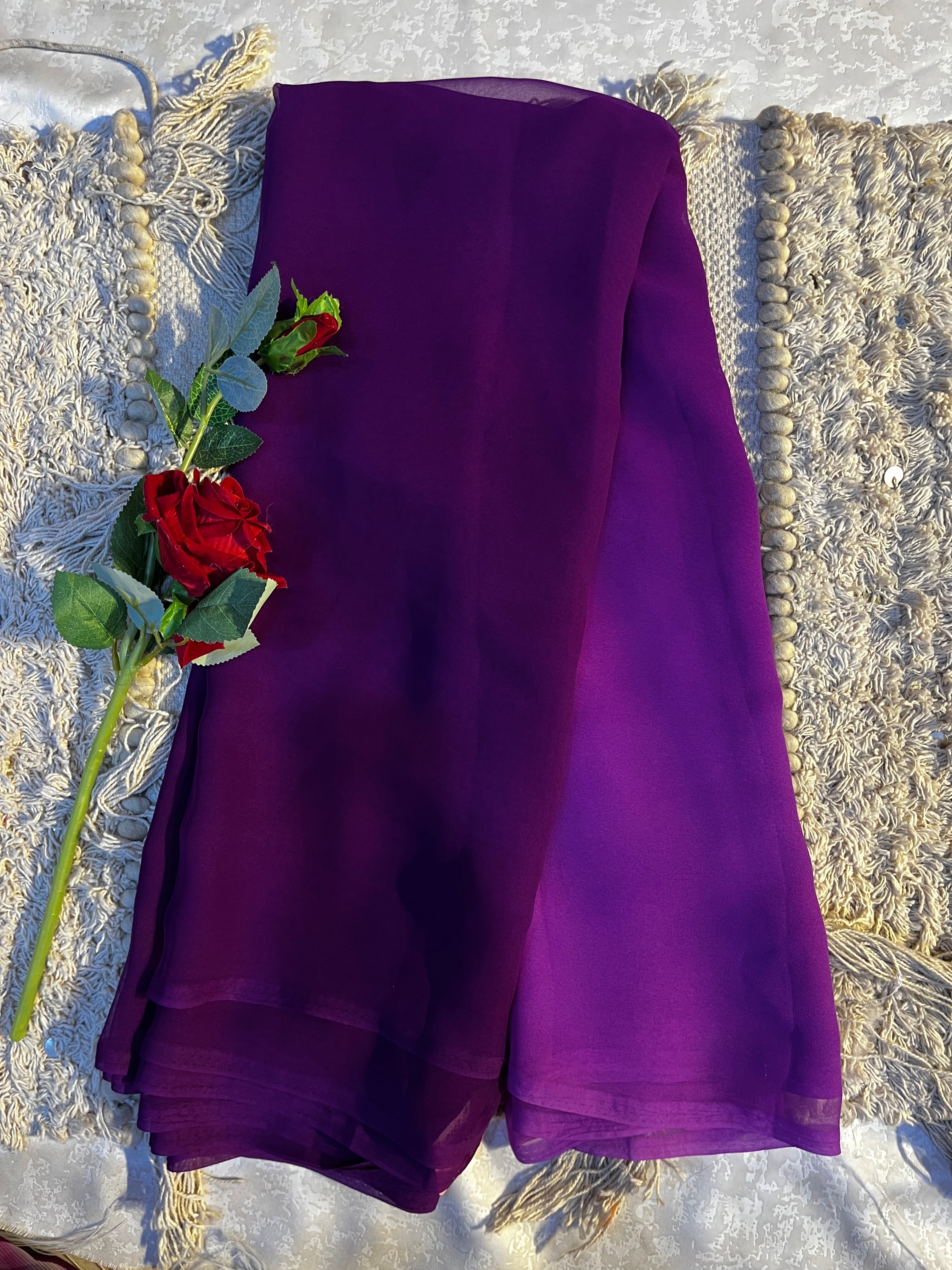 Plain Shaded Saree