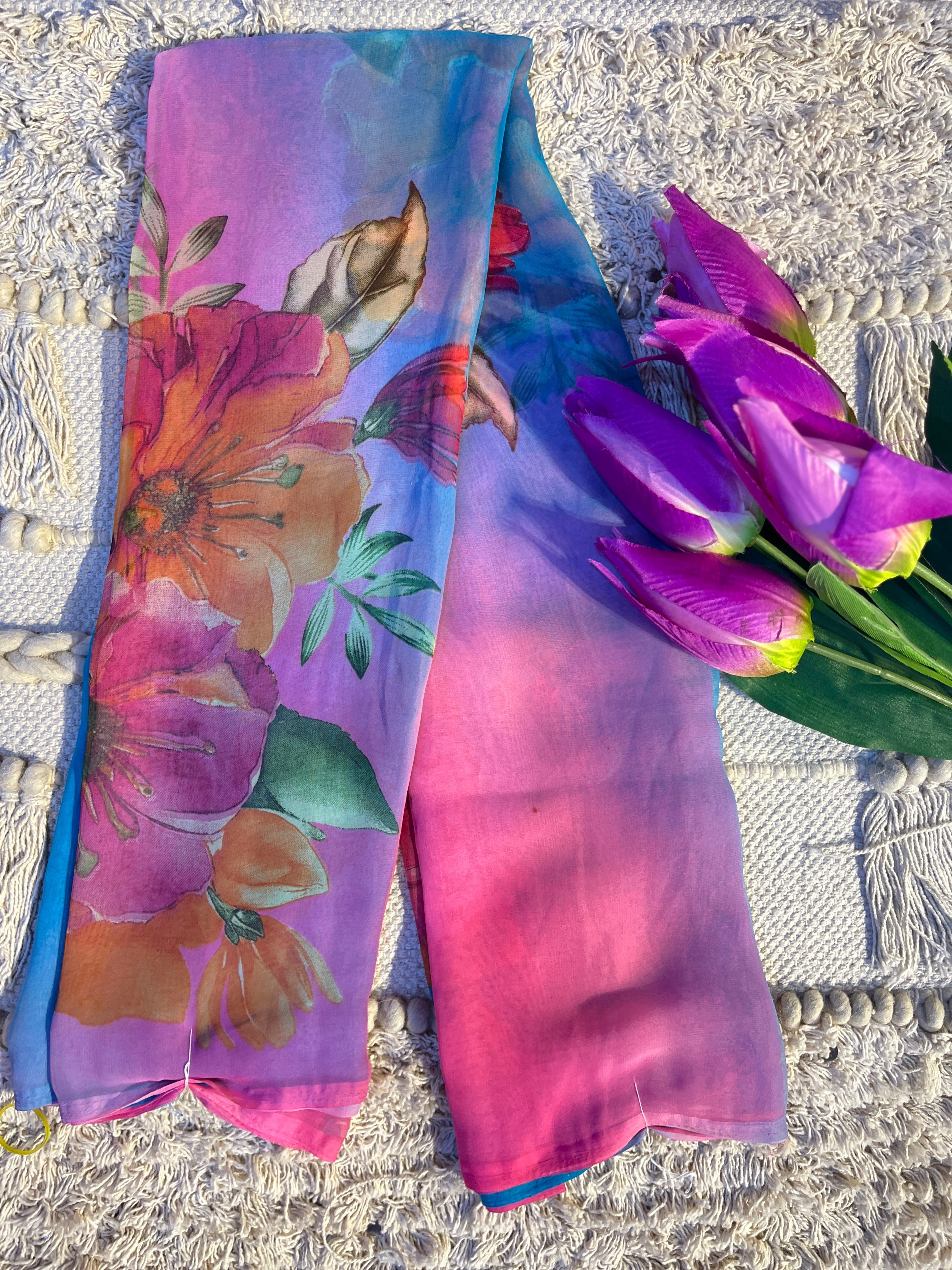Floral Printed Saree