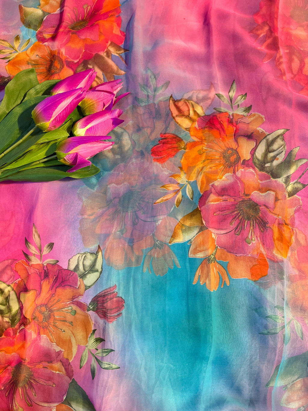 Floral Printed Saree