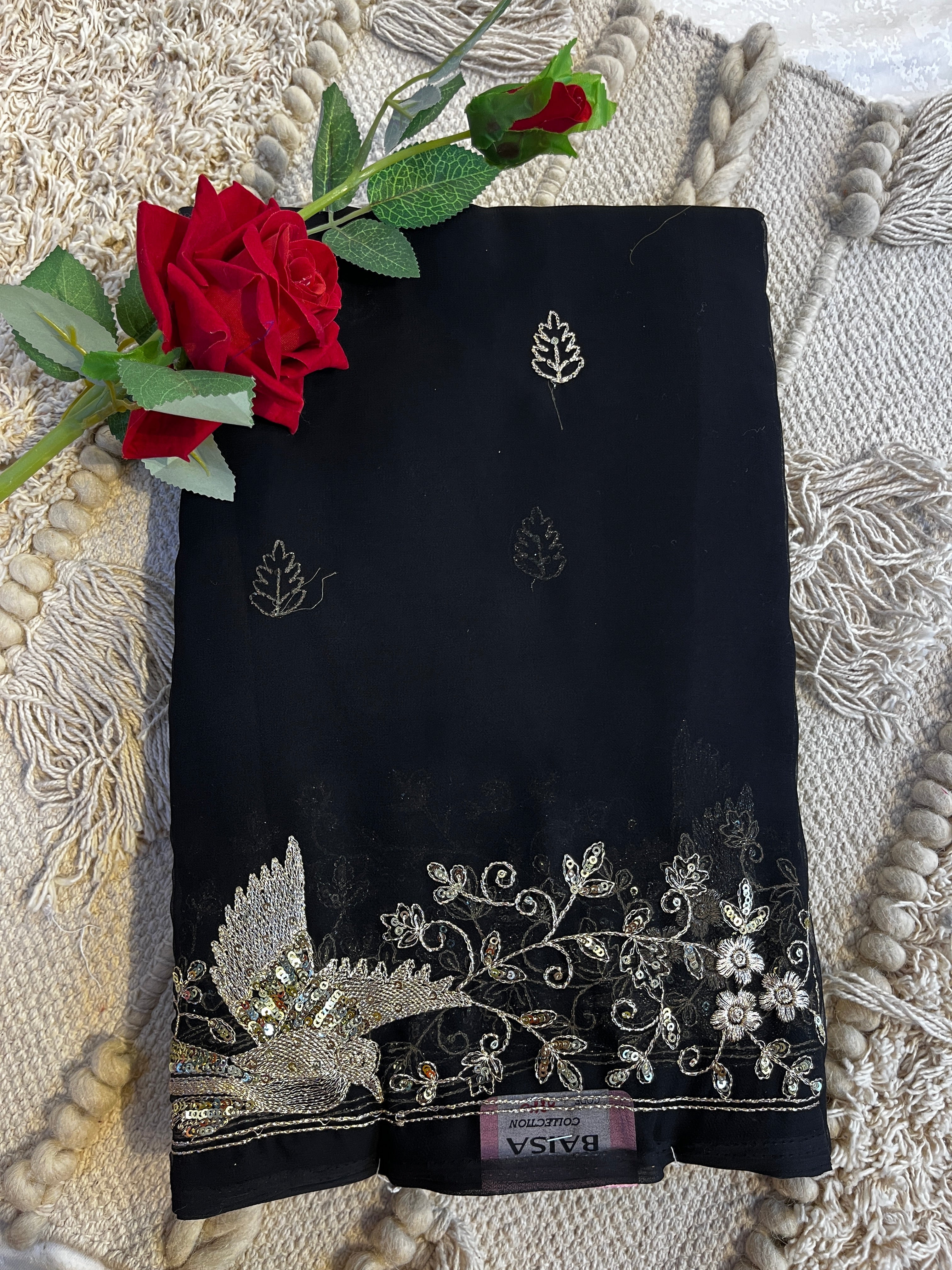 Bird C pallu saree