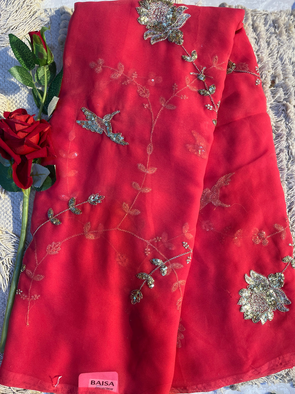 FLOWER JAAL SAREE