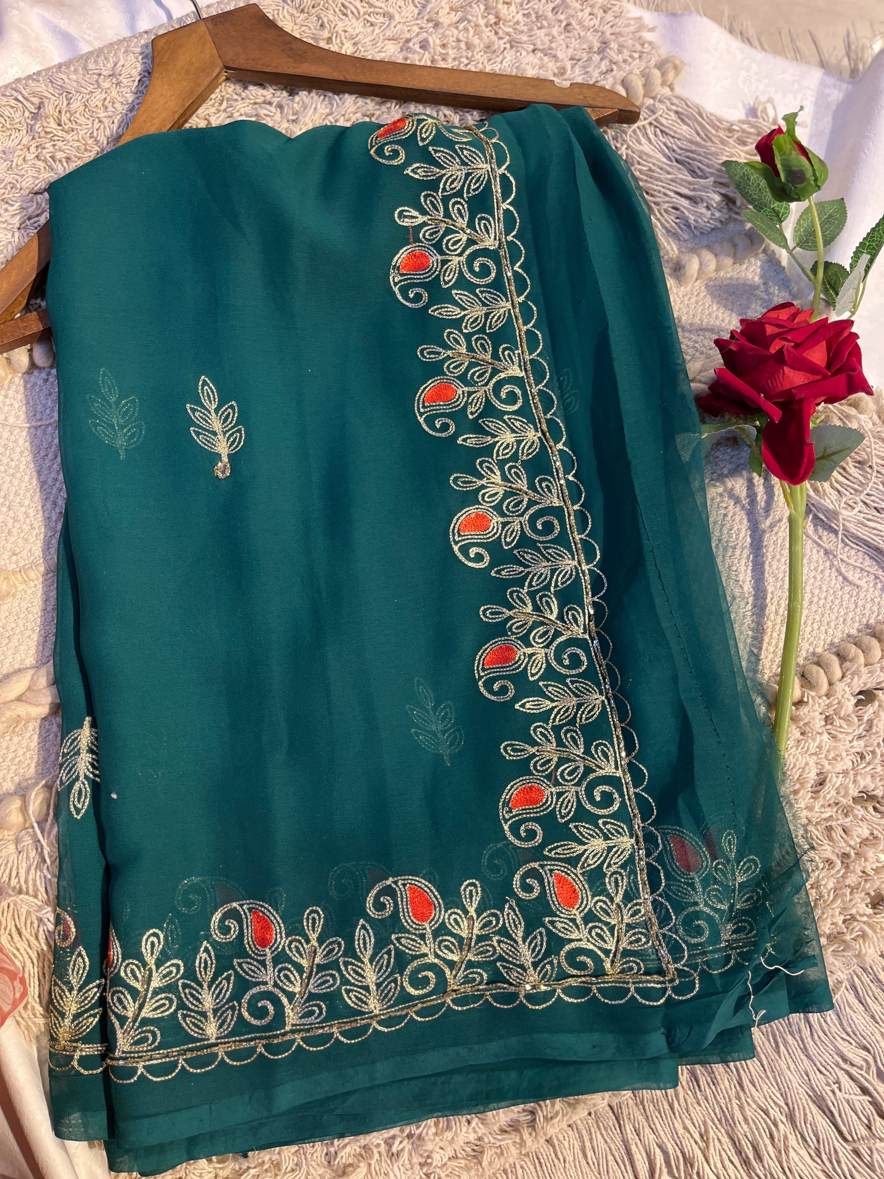 Kasab work saree