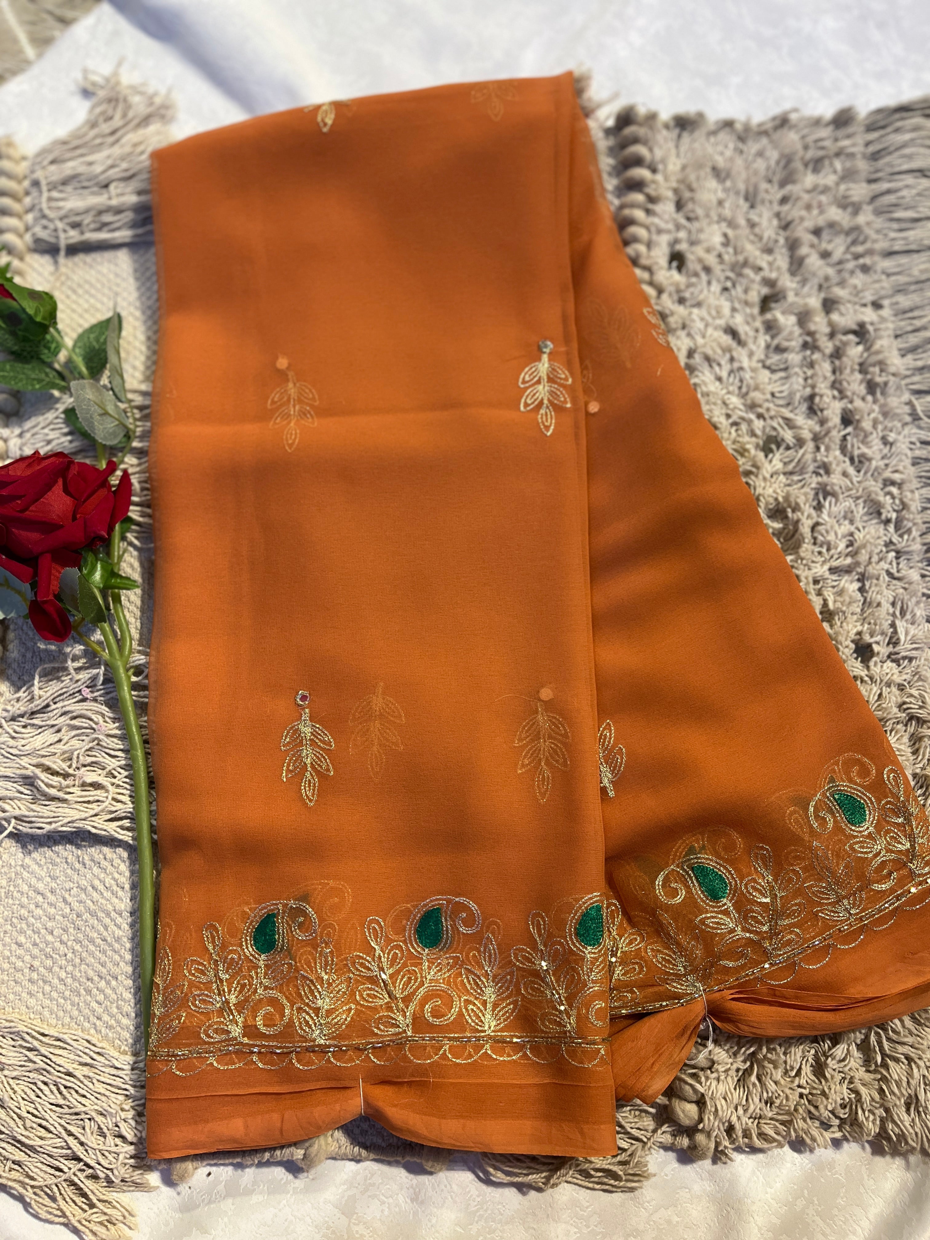 Kasab work saree