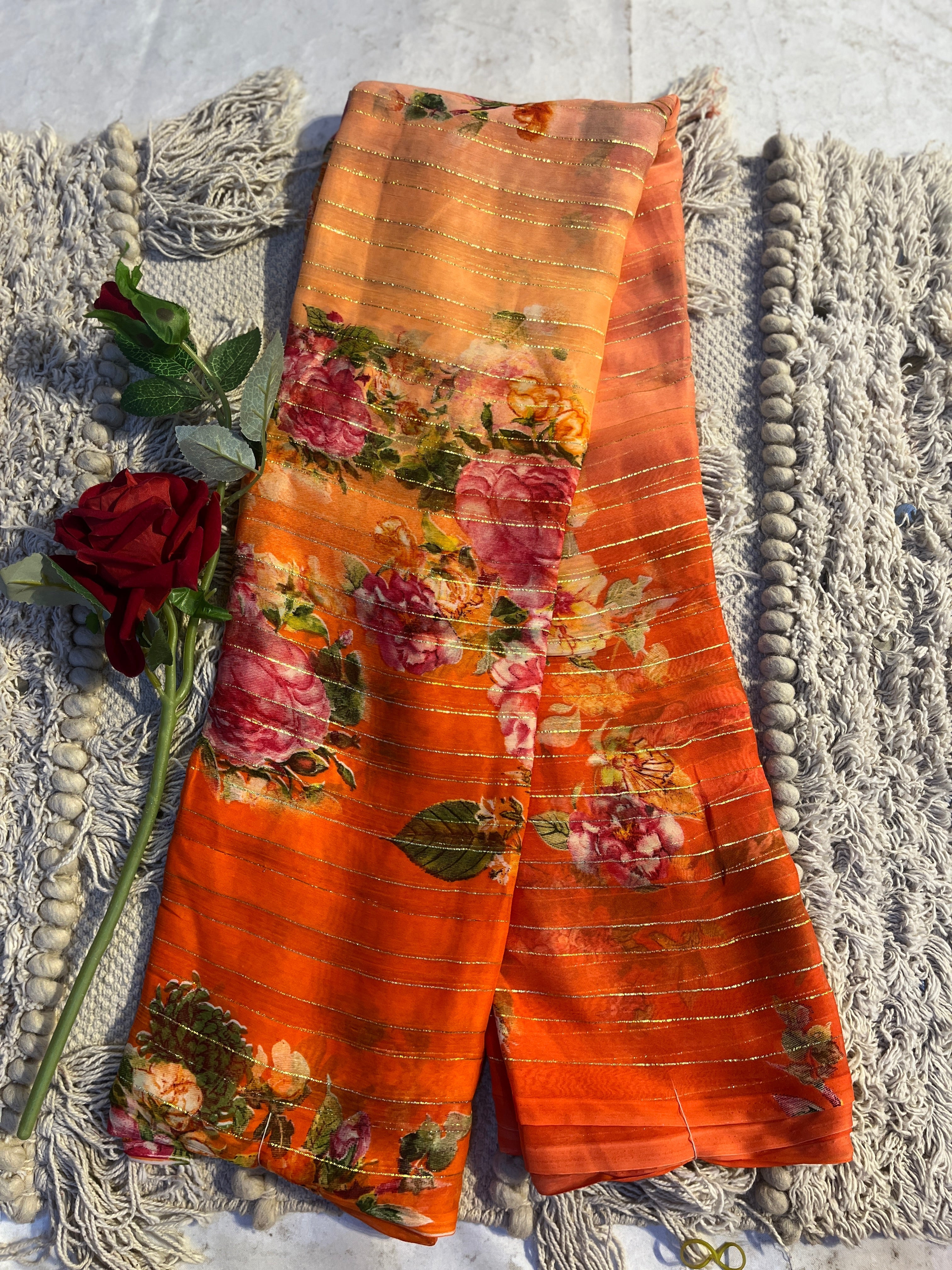 Digital rico printed saree