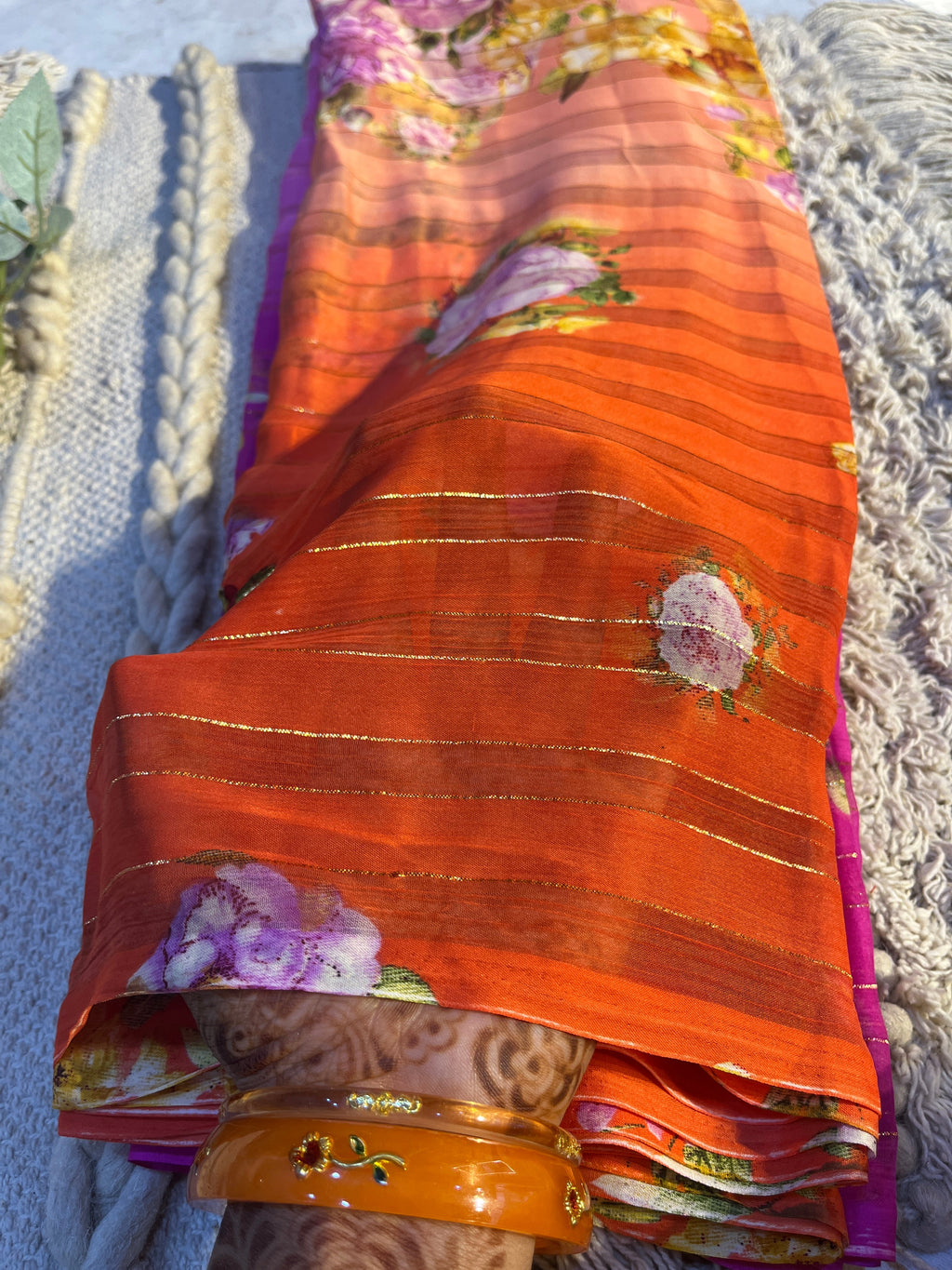 Digital rico printed saree