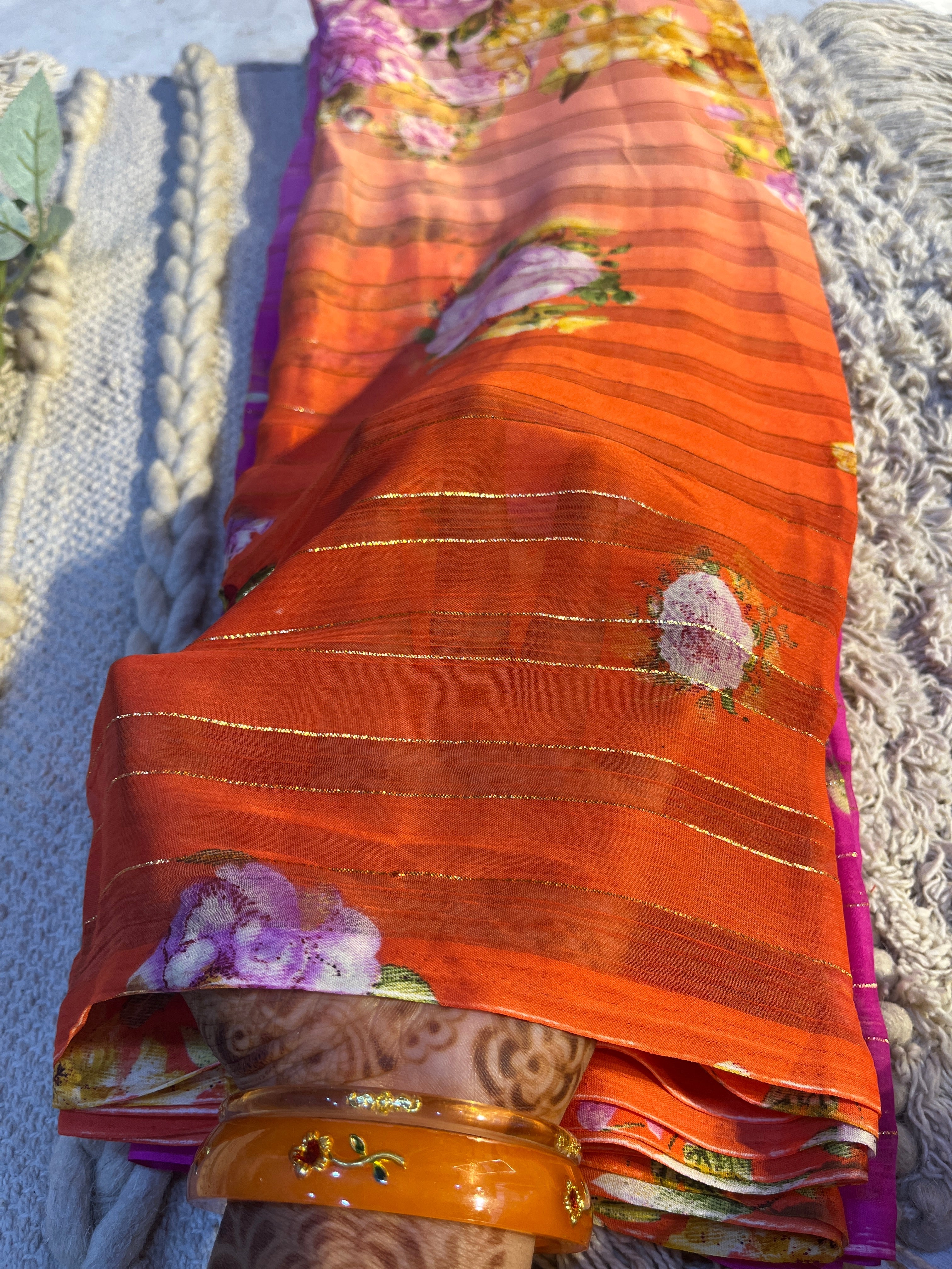 Digital rico printed saree