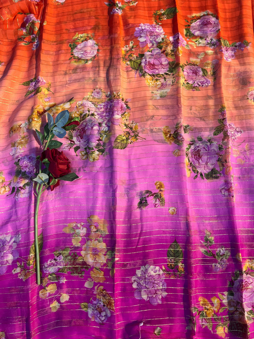 Digital rico printed saree