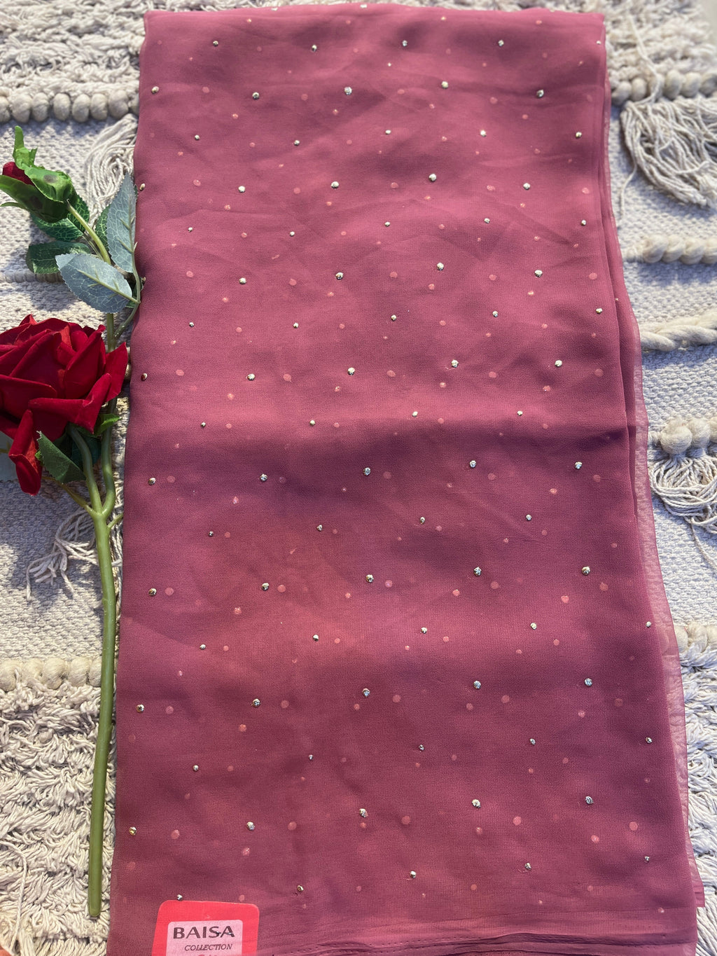 Mukesh work saree