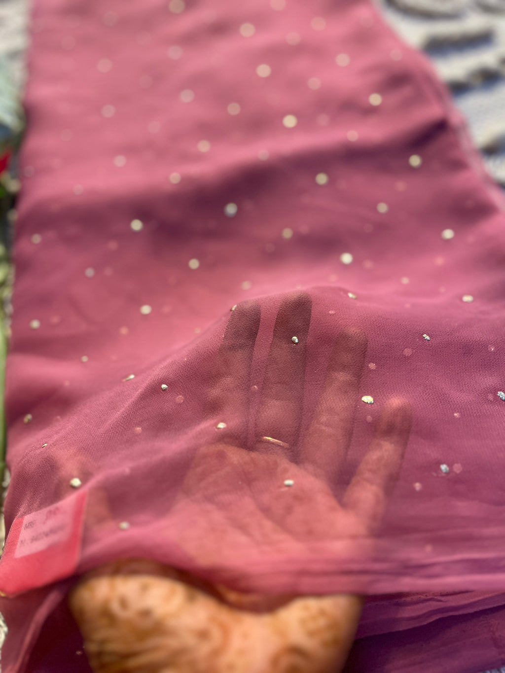 Mukesh work saree
