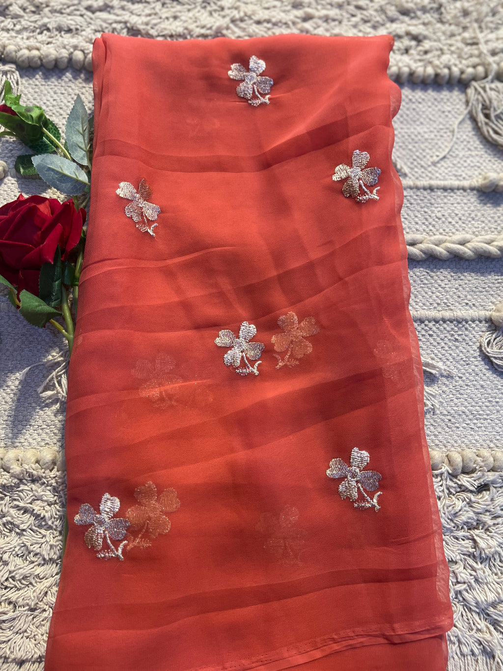 Butta work saree