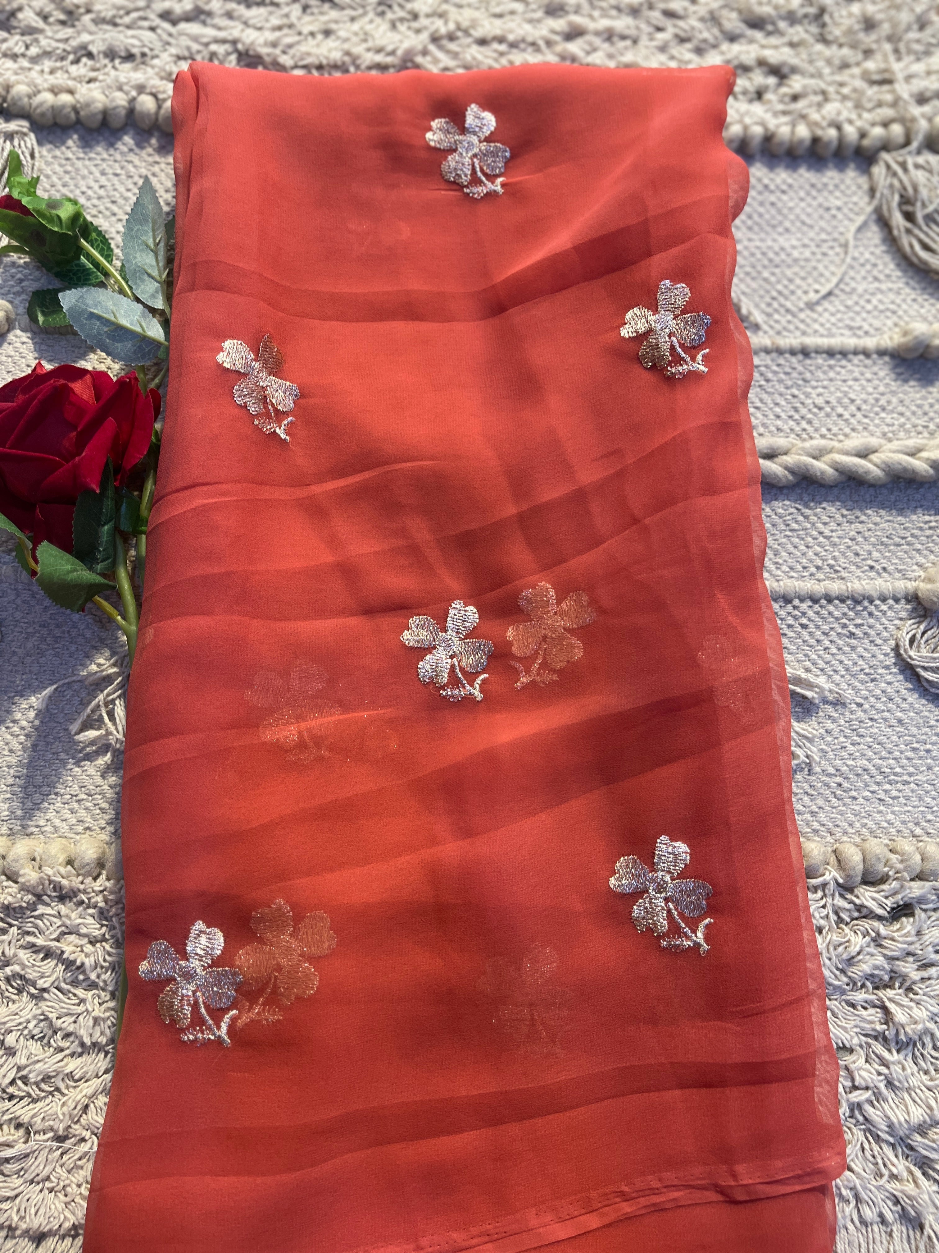 Butta work saree