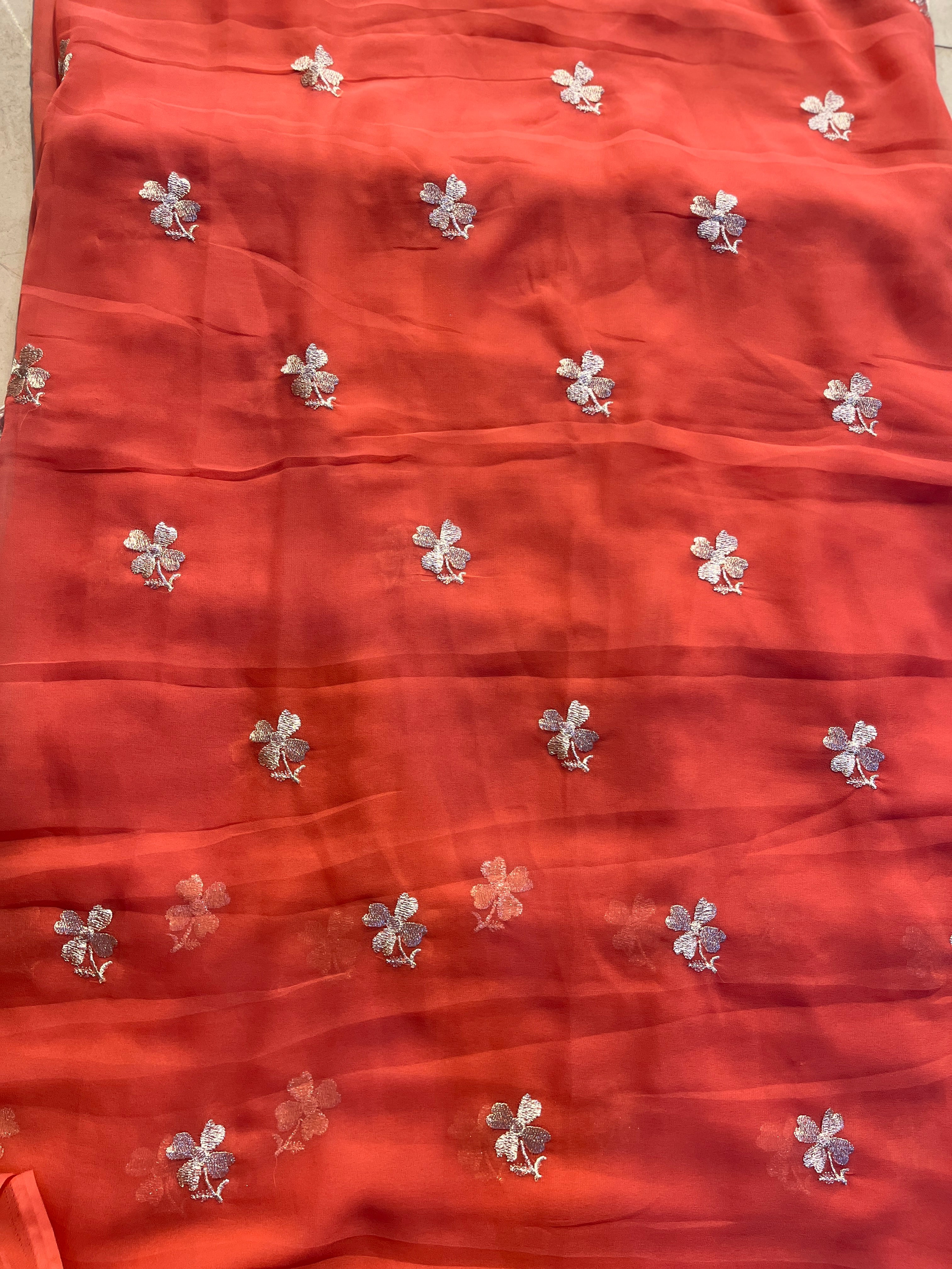 Butta work saree
