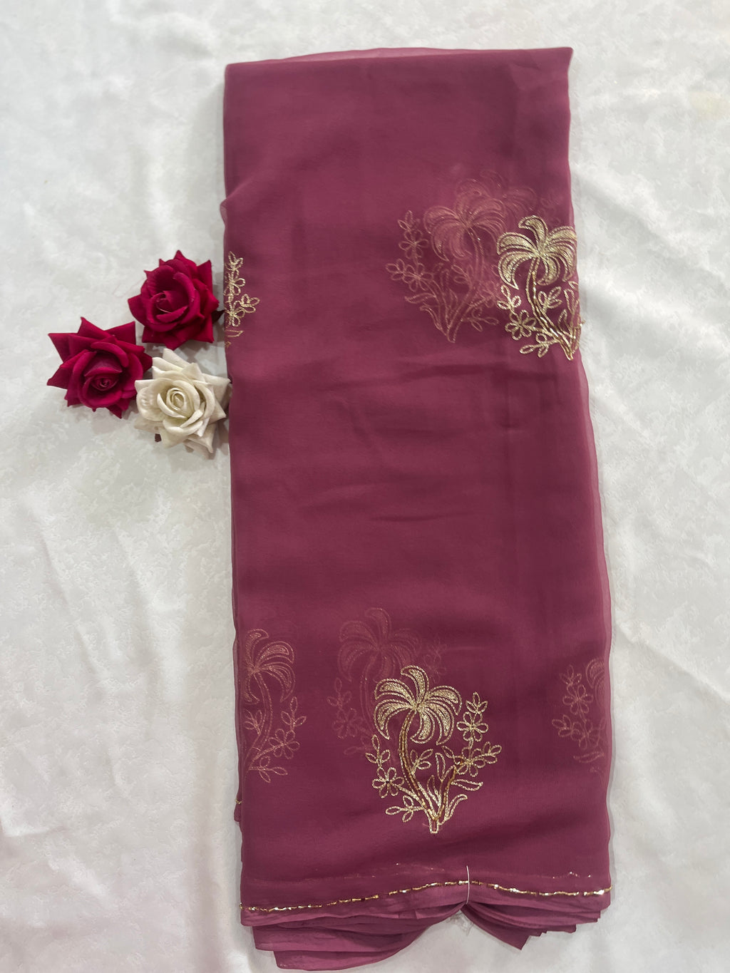ZARI CUT DANA WORK SAREE